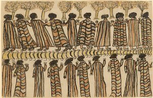 Figures en Manteaux de Peau de Possum - William Barak